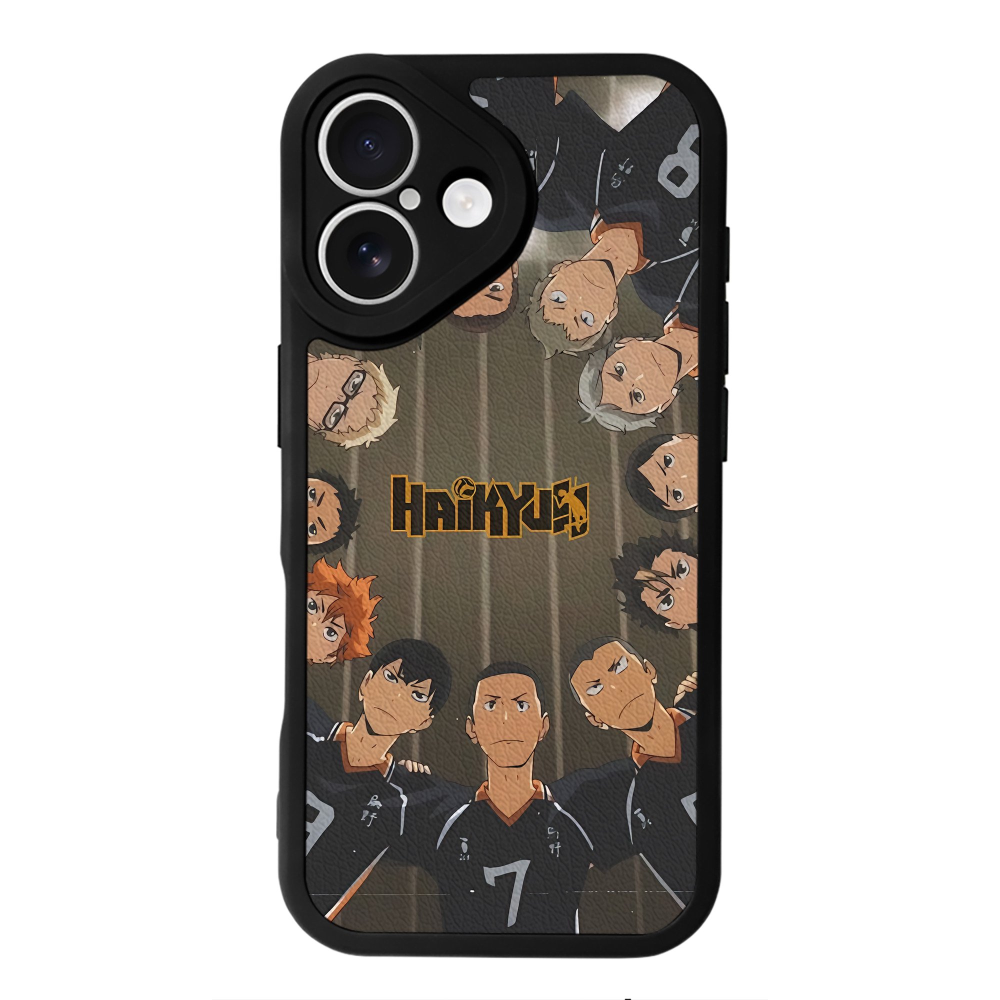 （画像用） ハイキュー!! Haikyu!! 【iPhone 16シリーズ対応】シリコンスマホケース（レザー調） 材質：シリコン